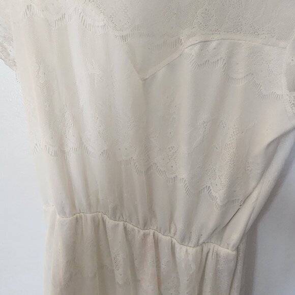 Charlotte Russe White Lace Dress Size S Cottage Wedding Bridal Bachelorette - Picture 4 of 6